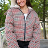 Sally Gingham Puffer