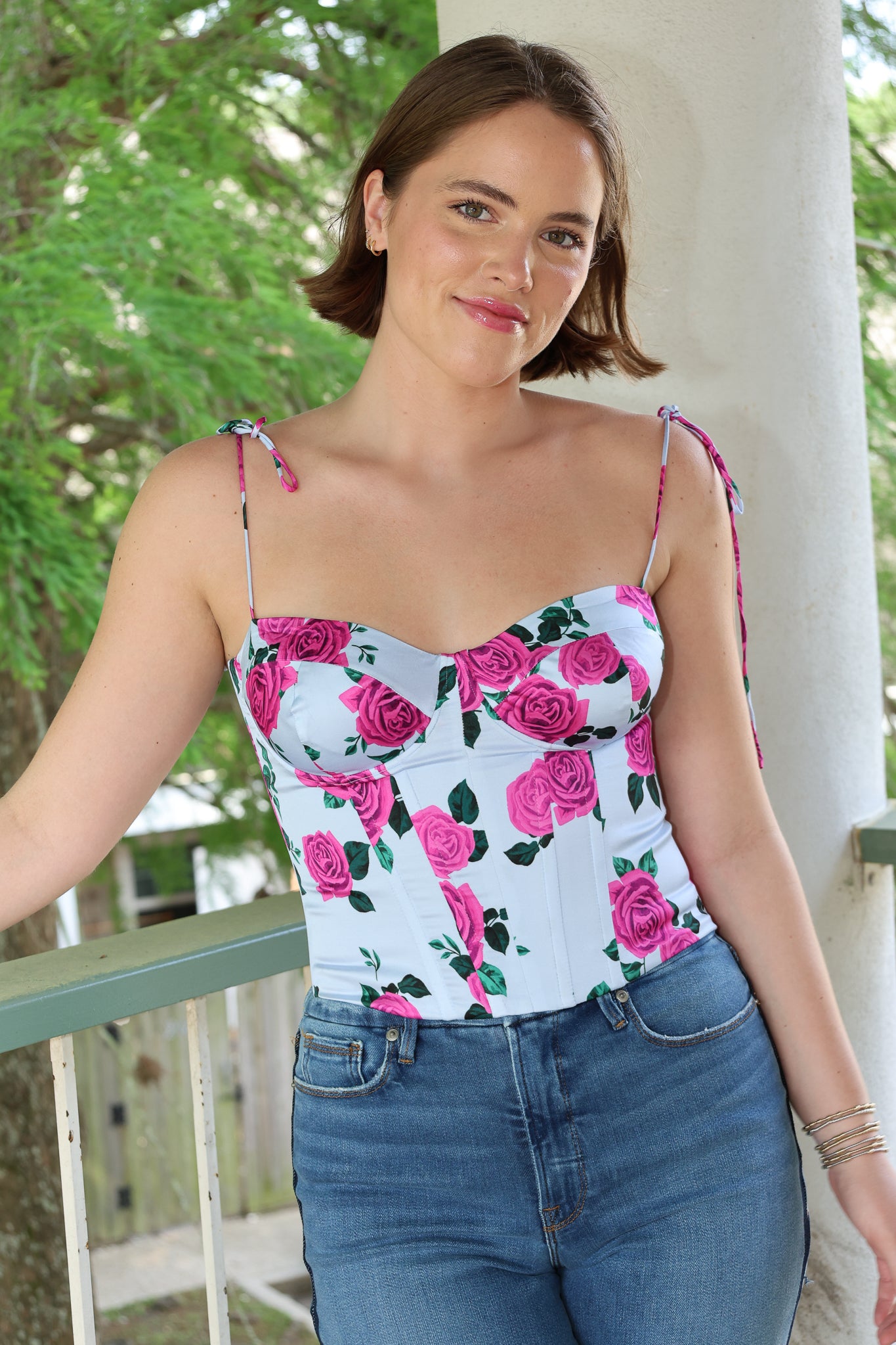 Satin Bustier Top
