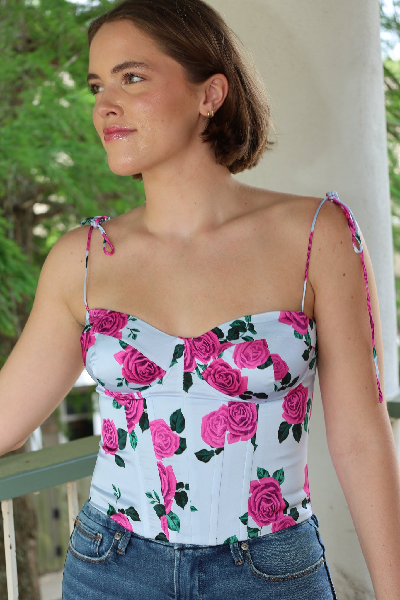 Satin Bustier Top