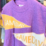 Game Day Mock Neck Pennant Sweater
