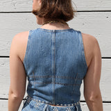 Studded Denim Vest