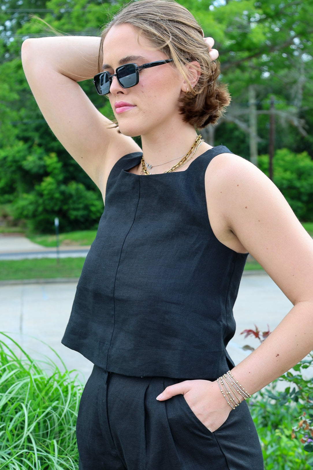 Thilda Linen Top