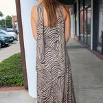 Tiger Print Strapless Midi Dress with scarf – Tiger Girl Midi | Rodéo Boutique