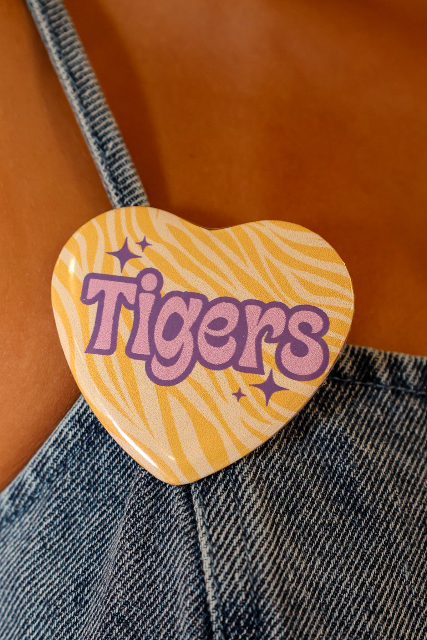 Game Day Button - Tigers Heart