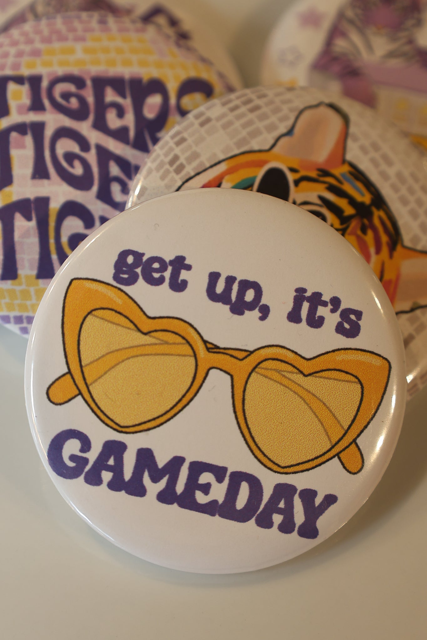 Game Day Button - Heart Sunnies
