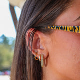 XL Pave Chain Link Hoop