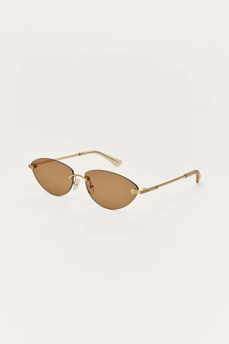 Z Supply Onyx Sunglasses Gold-Sand framed sunglasses at Rodeo Boutique