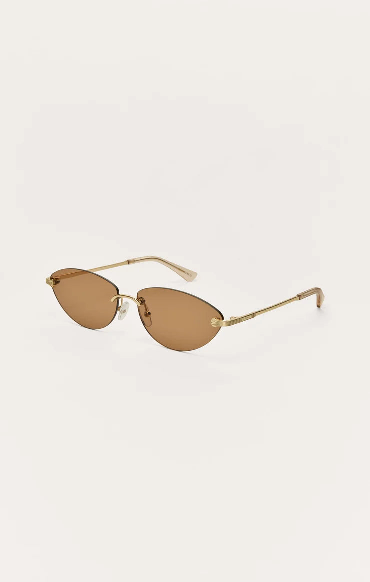 Z Supply Onyx Sunglasses Gold-Sand framed sunglasses at Rodeo Boutique