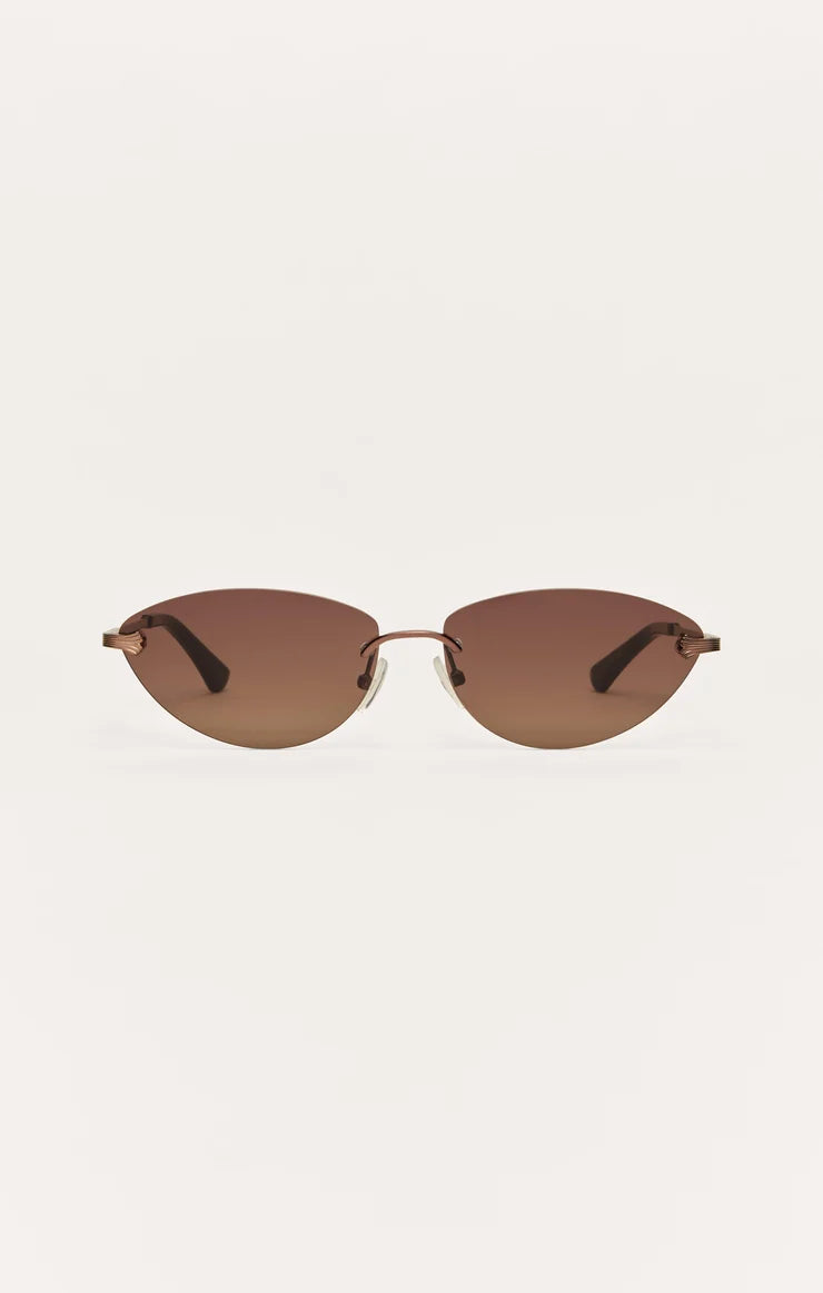 Z Supply Onyx Sunglasses Chocolate -Gradient cat eyed sunglasses at Rodeo Boutique