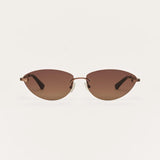 Z Supply Onyx Sunglasses Chocolate -Gradient cat eyed sunglasses at Rodeo Boutique