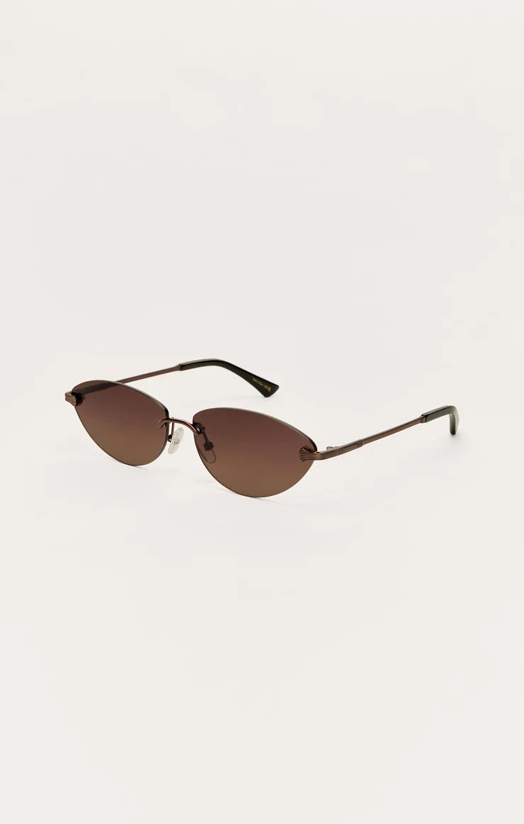 Z Supply Onyx Sunglasses Chocolate -Gradient cat eyed sunglasses at Rodeo Boutique