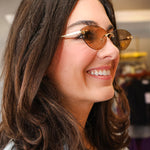 Z Supply Onyx Sunglasses Gold-Sand framed sunglasses at Rodeo Boutique