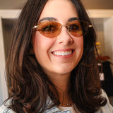 Z Supply Onyx Sunglasses Gold-Sand framed sunglasses at Rodeo Boutique