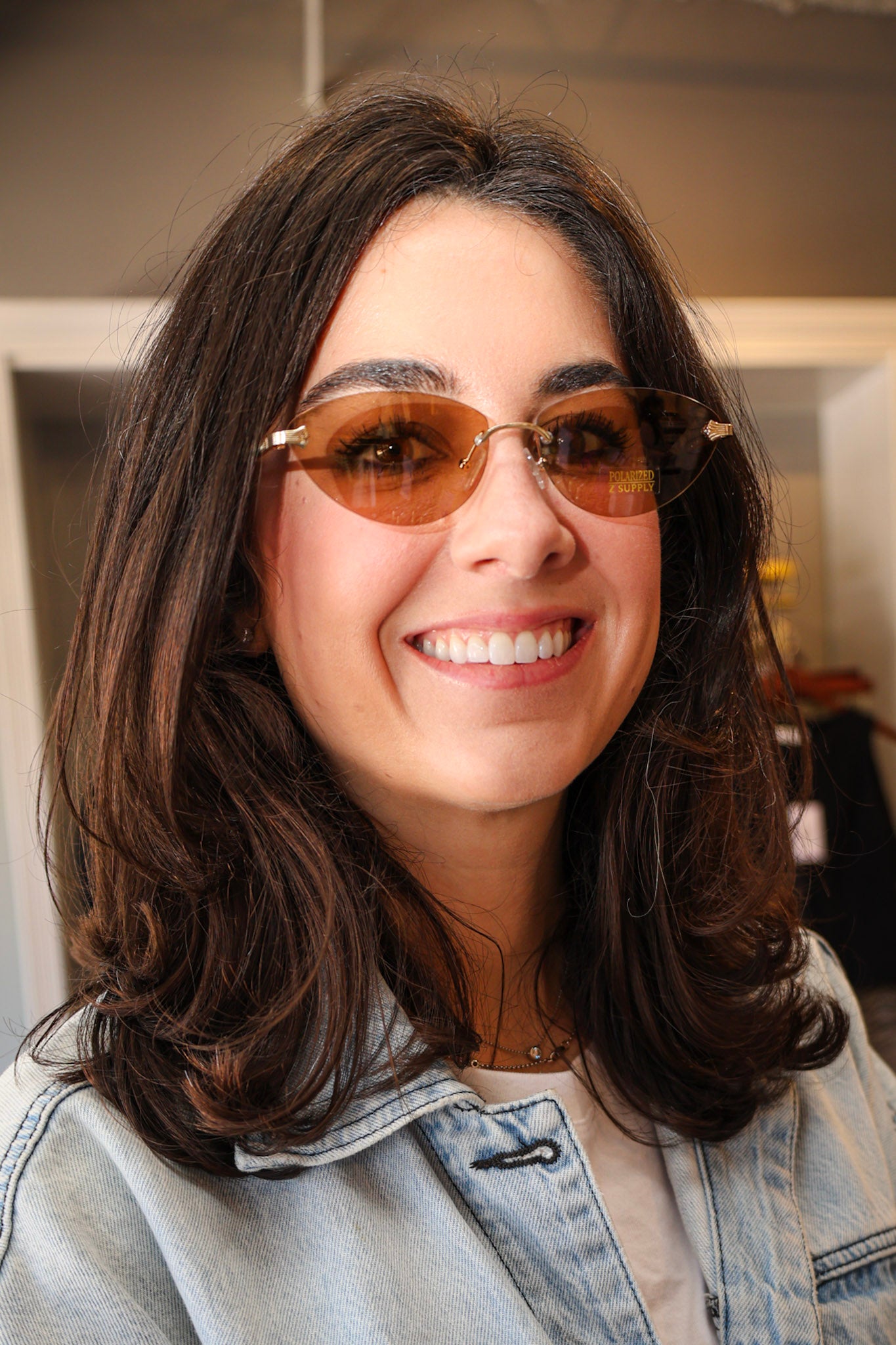 Z Supply Onyx Sunglasses Gold-Sand framed sunglasses at Rodeo Boutique